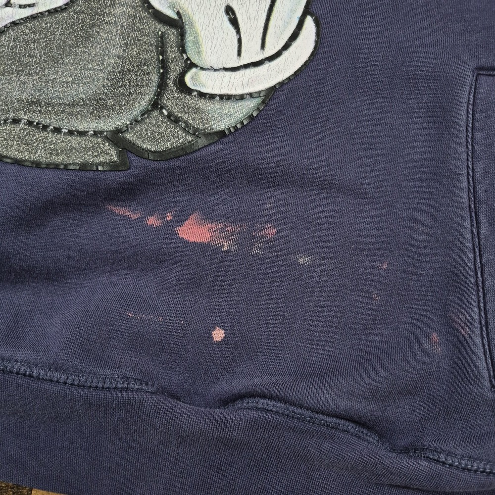 Runtz Paidboyz Bugs Bunny‎ Hoodie Mens Large Blue Faded Looney Tunes Streetwear - Picture 10 of 11